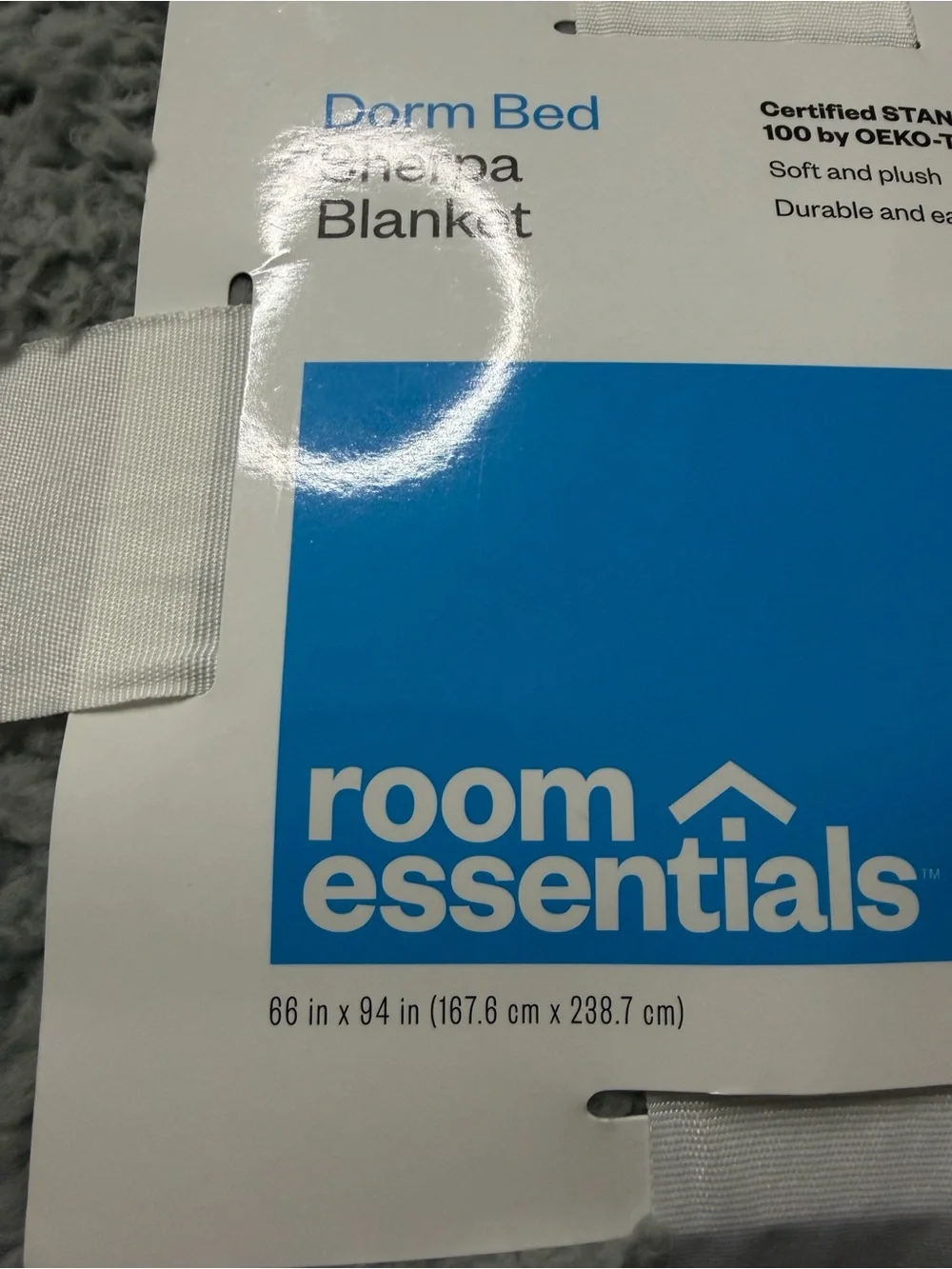 Room Essentials Dorm Bed Sherpa Blanket - XL Twin Gray